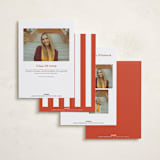 "Simply Stated" - Graduation Announcements in Tangerine by Alethea and Ruth - Back of Card Options