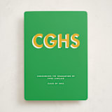 "Bold Initials" - Graduation Announcements in Grass by mo kelley - Front