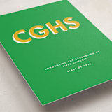 "Bold Initials" - Graduation Announcements in Grass by mo kelley - Detail