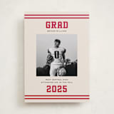 "Team Grad" - Graduation Announcements in Cherry by Louise Kay - Front