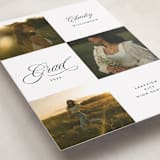 "Checked" - Graduation Announcements in Cotton by Kate Ahn - Detail