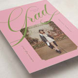 "bold.." - Graduation Announcements in Strawberry Matcha by Vera Lim - Detail