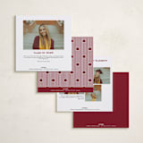 "Boxy" - Graduation Announcements in Crimson by Pati Cascino - Back of Card Options