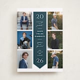 "Center Stole" - Graduation Announcements in Navy by Lauren Chism - Front