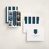 "Center Stole" - Graduation Announcements in Navy by Lauren Chism - Assembled