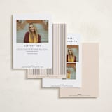 "The Quadrant" - Graduation Announcements in Ocean by Rachel Cassel - Back of Card Options