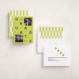 "Grad Grid" - Graduation Announcements in Citron by Inkblot Design - Assembled
