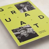 "Grad Grid" - Graduation Announcements in Citron by Inkblot Design - Detail