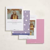 "Zine" - Graduation Announcements in Flamingo by Jennifer Lew - Back of Card Options