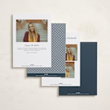 "Classic" - Graduation Announcements in Cloud by Sara Hicks Malone - Back of Card Options