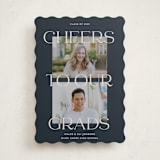 "Double the cheers" - Graduation Announcements in Nightsky by Pati Cascino - Front