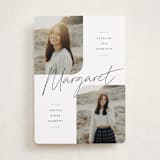 "Rounded Double" - Graduation Announcements in Cotton by Carolyn MacLaren - Front