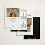 "Tassel Line" - Graduation Announcements in Onyx by Amy Payne - Back of Card Options