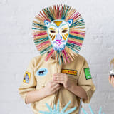 "Safari Lion Mask - Pack of 4" - Party Hats in multicolorassorted-colors by MA FÊTE