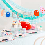 "Little Monsters Thingamajigs - Set of 16" - Party Hanging Decor in multicolor by Jollity and Co