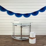"Large Tissue Bunting Garland - Dark Blue" - Party Hanging Decor in blue by Jollity and Co