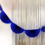 "Large Tissue Bunting Garland - Dark Blue" - Party Hanging Decor in blue by Jollity and Co
