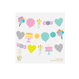 "It's A Birthday Thingamajigs - Set of 16" - Party Hanging Decor in multicolor by Jollity and Co