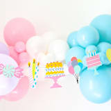 "It's A Birthday Thingamajigs - Set of 16" - Party Hanging Decor in multicolor by Jollity and Co