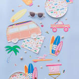 "Surf's Up Thingamajigs - Set of 16" - Party Hanging Decor in multicolor by Jollity and Co
