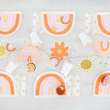 "Boho Rainbow Thingamajigs - Set of 16" - Party Hanging Decor in multicolor by Jollity and Co
