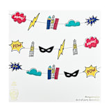 "Superhero Thingamajigs - Set of 16" - Party Hanging Decor in multicolor by Jollity and Co