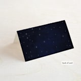 "Outside" - Place Cards in Navy by Rebecca Bowen - Folded Back of Card