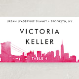 "Skyline -New York" - Place Cards in Fuchsia by Laura Condouris - Detail
