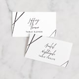 "Opulence" - Place Cards in Snow Caps by Design Lotus - Front with Free Guest Printing