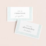 "Caliza" - Place Cards in Seafoam by Lauren Chism - Front with Free Guest Printing