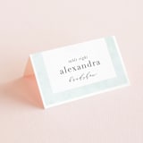 "Caliza" - Place Cards in Seafoam by Lauren Chism - Folded with Free Guest Printing