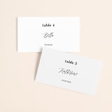 "Nolita" - Place Cards in Silk by Annie Clark - Front with Free Guest Printing