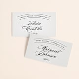 "Big City - Philadelphia" - Place Cards in Light Taupe by Hooray Creative - Front with Free Guest Printing