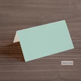 "Big City - Washington DC" - Place Cards in Mint Green by Hooray Creative - Folded Back of Card