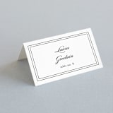 "Eloquence" - Place Cards in Vanilla by Kimberly FitzSimons - Folded with Free Guest Printing