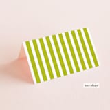 "float + celebrate" - Place Cards in Celery by Float Paperie - Folded Back of Card