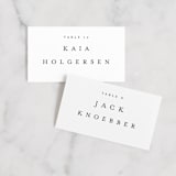 "Johannis" - Place Cards in Ink by Jack Knoebber - Front with Free Guest Printing