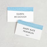 "Painted Sea" - Place Cards in Sea by Laura Condouris - Front with Free Guest Printing