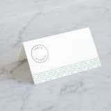 "Passport" - Place Cards in Seafoam by Sarah Curry - Blank front