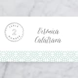 "Passport" - Place Cards in Seafoam by Sarah Curry - Detail