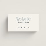"Modern Romance" - Place Cards in Navy by Hooray Creative - Front with Free Guest Printing
