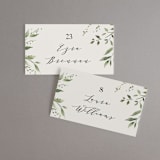 "Verde" - Place Cards in Meadow by Petra Kern - Front with Free Guest Printing