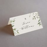 "Verde" - Place Cards in Meadow by Petra Kern - Folded with Free Guest Printing