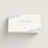 "Villa" - Place Cards in Periwinkle by Kristie Kern - Folded with Free Guest Printing