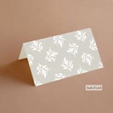 "Litterateur" - Place Cards in Natural by Karen Glenn - Folded Back of Card