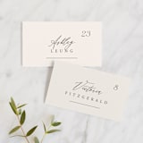 "Scarlet" - Place Cards in Blush by Hooray Creative - Front with Free Guest Printing