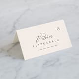 "Scarlet" - Place Cards in Blush by Hooray Creative - Folded with Free Guest Printing