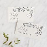 "FancySchmancy" - Place Cards in Classic by Jen Owens - Front with Free Guest Printing
