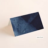 "Plain and Simple" - Place Cards in Sapphire by Chris Griffith - Folded Back of Card