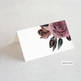 "floral corner" - Place Cards in Marsala by Cass Loh - Folded Back of Card